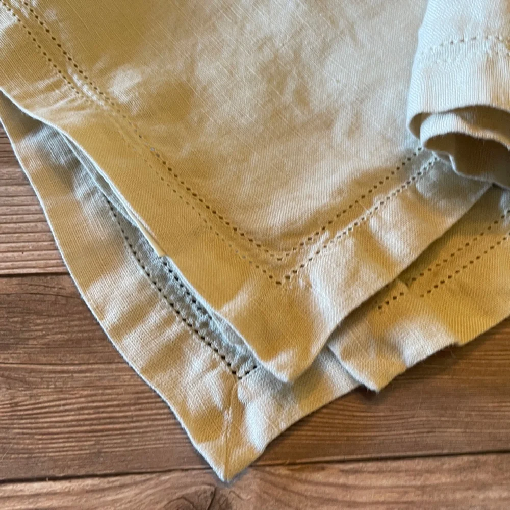 Williams Sonoma Linen Napkins in Flax ~ Set of three